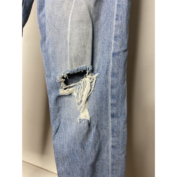 Mother The Tomcat Confession Blue Women's 26 Straight Distressed Ankle High Rise - Picture 2 of 10
